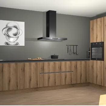 Goud Eiken greeploze keuken Khao Lak 73136, Verzenden, Nieuw