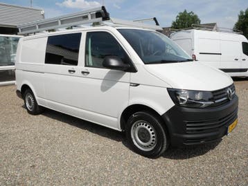 Volkswagen Transporter 2.0 TDI 100PK L1 Airco Imperiaal Omvo, Stof, Gebruikt, Volkswagen, Wit
