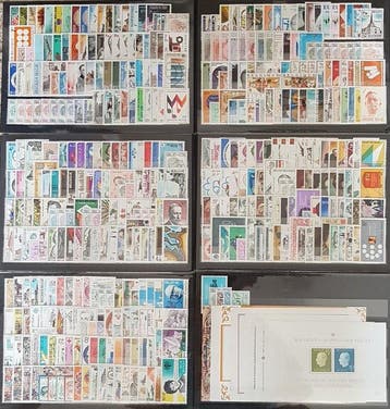 België 1970/1979 - 10 volledige jaargangen met alle blokken, Gestempeld