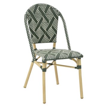 Stoel | MONICA | Aluminium Rotan/Aluminium | Green | Naturel, Verzenden, Nieuw in verpakking