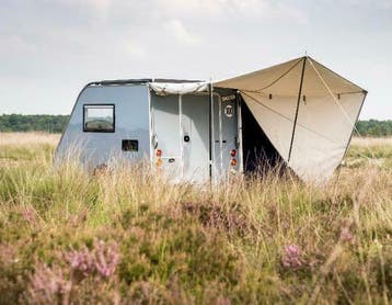 Kleine hefdak caravan Kip Shelter al vanaf €18850, Caravans en Kamperen, Standaardzit, Kip, Tot en met 2, Hefdak
