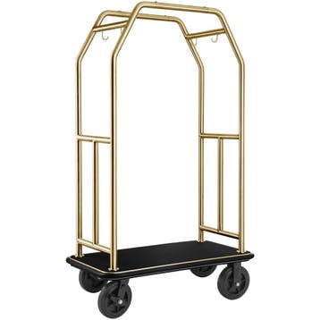 Bagagetrolley | TRAVELLER | RVS | Goudkleurig/Zwart | Wielen, Verzenden, Nieuw in verpakking