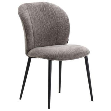 Stoel | Stof/Metaal | Steengrijs | Zwarte Poten | Indoor |, Zakelijke goederen, Horeca | Keukenapparatuur, Verzenden, Nieuw in verpakking