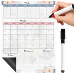 Ruhhy magnetische koelkastplanner 60x45 cm – droog uitwis., Ophalen of Verzenden, Nieuw