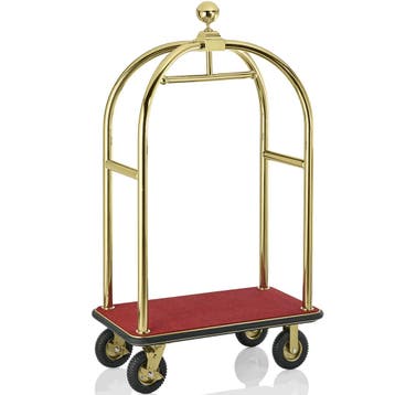Bagagetrolley | DRIFT | RVS | Goudkleurig/Rood | Wielen, Verzenden, Nieuw in verpakking