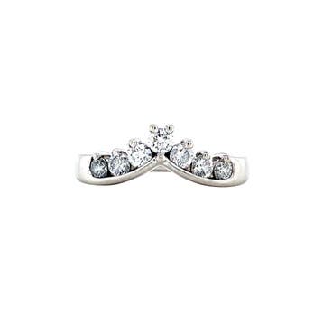 Palladium ring met diamant 950, Verzenden, Zo goed als nieuw