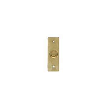Intersteel Deurbel rechthoekig smal 75x25x4mm - messing, Huis en Inrichting, Deurbellen, Verzenden, Nieuw