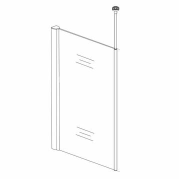 Aanbieding: Douchewand met Verticale Stabilisatiestang 10mm, Ophalen of Verzenden, Nieuw