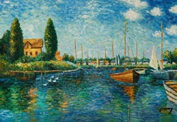 Lemmy (XX-XXI) - Large Impressionist Harbour Scene
