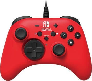 Nintendo Switch Wired Pro Controller Rood - Hori Switch, Spelcomputers en Games, Spelcomputers | Nintendo Switch, Ophalen of Verzenden