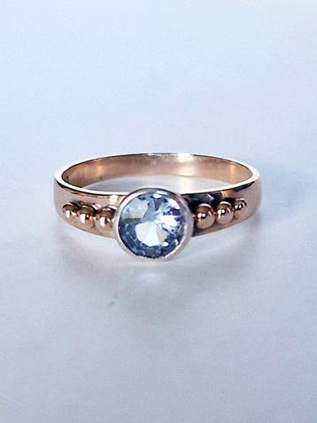 Zonder minimumprijs - Verlovingsring - 8 karaat Roségoud,, Sieraden, Tassen en Uiterlijk, Antieke sieraden