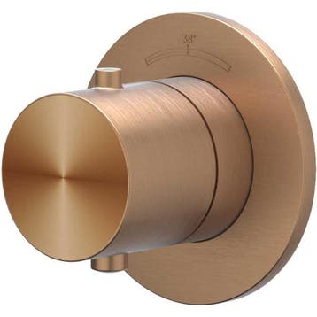 IVY Concord Afbouwdeel Inbouwthermostaat Symmetry met Rond, Ophalen of Verzenden, Nieuw, Rvs