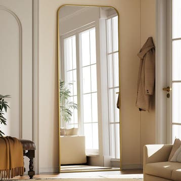 Moderne spiegel Goud 76x171 cm - 52% voordeel - Retour, Huis en Inrichting, Gebruikt, Ophalen of Verzenden, 75 tot 100 cm, Overige vormen
