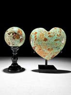 Geen minimumprijs - Prachtig paar groene smithsoniet.