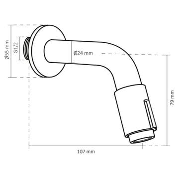 Differnz muurkraan koudwater - chroom, Doe-het-zelf en Verbouw, Verzenden, Nieuw