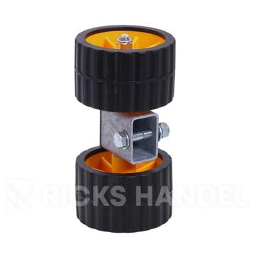 Rollenset 2 kunststof rollen oranje/zwart 75x120 mm op, Ophalen of Verzenden, Nieuw