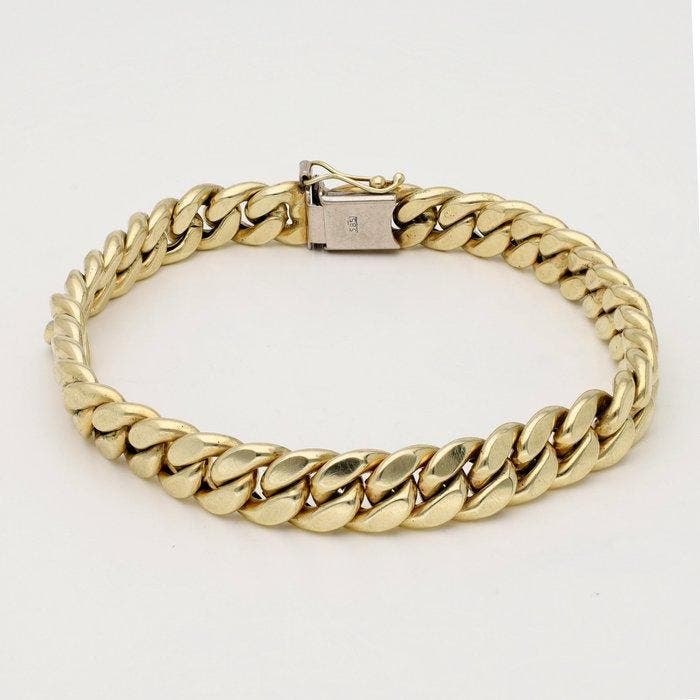 Schakelarmband - 14 karaat Geel goud, Sieraden, Tassen en Uiterlijk, Antieke sieraden