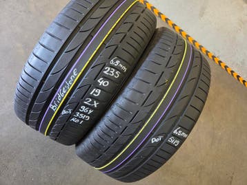 235/40/19 96Y RO1 BRIDGESTONE ZOMERBANDEN 6,5MM PROFIEL 2X, Gebruikt, 235 mm, Band(en), Personenwagen