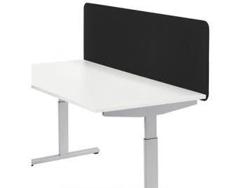 Opzetwand bureau scheidingswand Polyester  80x51  zwart, Ophalen of Verzenden, Nieuw