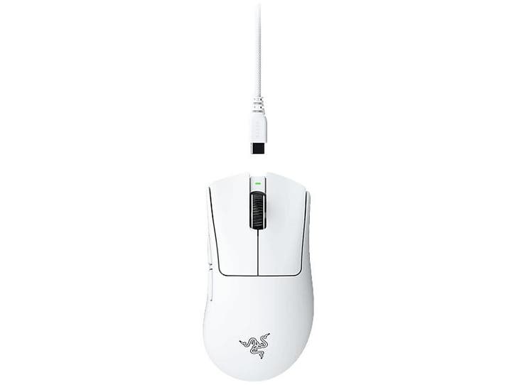 Razer -  Deathadder V4 Pro Wireless Gamingmuis  - Wit, Computers en Software, Muizen, Rechtshandig, Ergonomisch, Draadloos, Nieuw