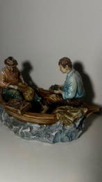 Figuur - Ronchi Italy – Fishermen in Boat Scene –