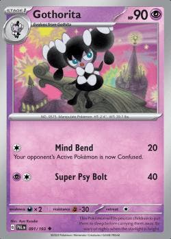 Gothitelle 092/193 reverse holo Paldea evolved, Ophalen of Verzenden, Nieuw, Losse kaart, Foil