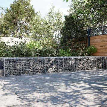vidaXL Schanskorf 400x100x50 cm gegalvaniseerd ijzer, Tuin en Terras, Verzenden, Nieuw, Metaal