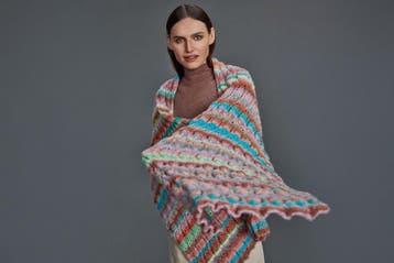 Breipatroon Sjaal Alana - kleurrijk model van Lang Yarns H, Hobby en Vrije tijd, Breien en Haken, Ophalen of Verzenden, Nieuw