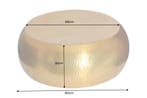 Salontafel ORIENT 80 cm rond messing met hamerslageffect -, Ophalen of Verzenden, Nieuw
