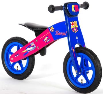 FC Barcelona houten loopfiets 12 inch (Jongens, Loopfietsen), Ophalen of Verzenden, Nieuw