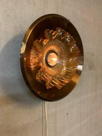 Lamp - Verguld brons - Roos