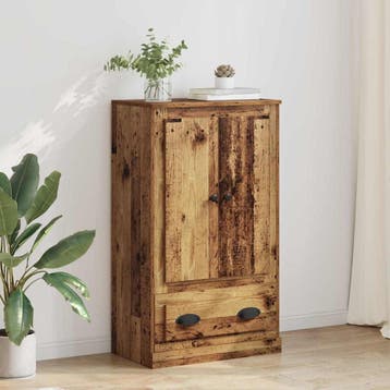 vidaXL Highboard Oud Hout 60 x 35,5 x 103,5 cm Bewerkt hout, Minder dan 50 cm, Verzenden, 100 tot 150 cm, Nieuw