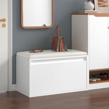 Schoenenkast Degerfors met lade 80x39x45 cm wit [en.casa], Verzenden, Nieuw