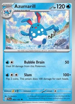 Azumarill 045/193 reverse holo Paldea evolved, Ophalen of Verzenden, Nieuw, Losse kaart, Foil