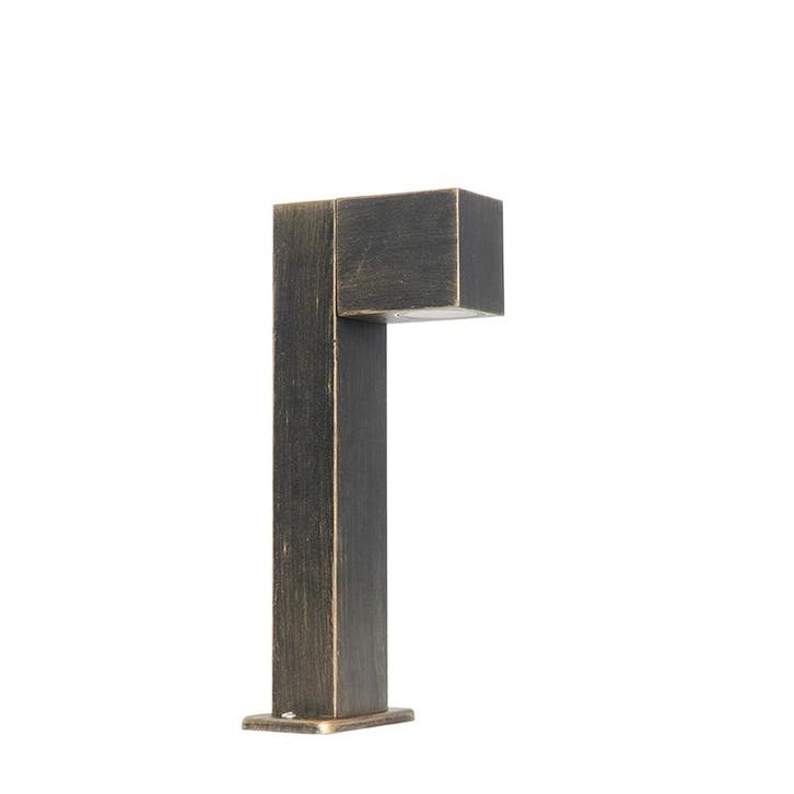 Industriële staande buitenlamp antiek goud 35 cm IP44 -, Tuin en Terras, Buitenverlichting, Nieuw, Aluminium, Verzenden