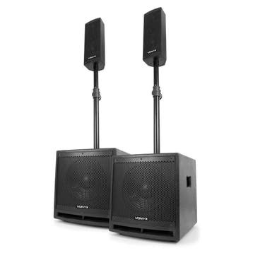 VONYX VX1000BT 1000W 2.2 Actieve Speakerset met Dubbele 10, Ophalen of Verzenden, Nieuw