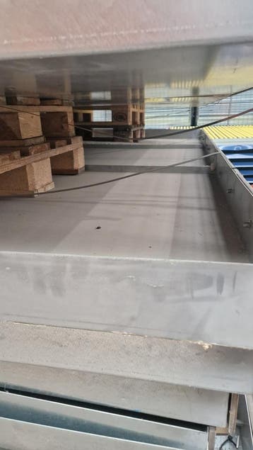 Stalen lekbak voor palletstelling 231x305x10 cm, gebruikt -, Ophalen of Verzenden