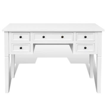 Bureau 109,5cm wit - MDF/grenen - Outlet korting, Huis en Inrichting, Ophalen of Verzenden, Gebruikt