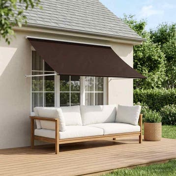 vidaXL Markies Bruin 100 x 150 cm 180 g / m² Polyester met, Verzenden, Nieuw