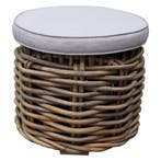 Sumatra kleine ronde tafel met kussen naturel rotan southend, Ophalen of Verzenden, Nieuw