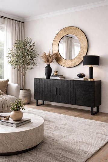 Actie! Dressoir Santos | Label51 | Van €899,-, Modern | Luxe | Industrieel | Robuust, 150 tot 200 cm, Nieuw, Met lade(s)