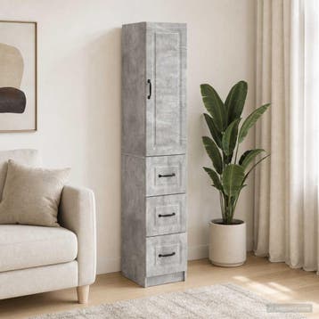 vidaXL Kastenset 2 st 33 x 34,5 x 87 cm Bewerkt hout, Verzenden, Nieuw