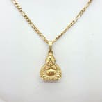 Ketting met hanger - 14 karaat Geel goud - Boeddha