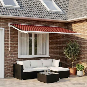 vidaXL Vervangingsdoek voor zonnescherm Oranje en bruin 450, Verzenden, Nieuw