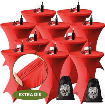 Statafelrok Rood x 10 – 80-85 x 110 cm met Opbergtas – Stat, Verzenden, Nieuw
