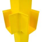 Hoekpaal 90° – U - houder balkmontage - Geel - Staal - 3,5, Verzenden
