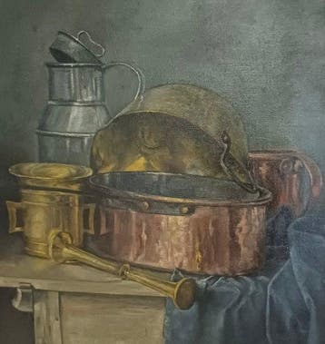 European school (XX), signed Maria Vallovics - Stillleben, Antiek en Kunst