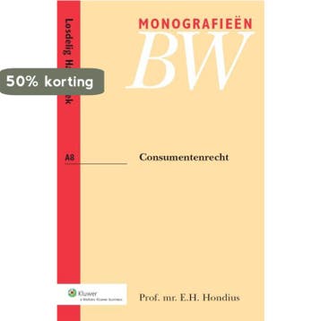 Consumentenrecht / Monografieen BW / A8 - E.H. Hondius, Verzenden, Zo goed als nieuw, E.H. Hondius