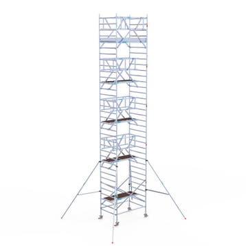 Rolsteiger Professional 135x190 11,2m werkhoogte vrijstaand, Doe-het-zelf en Verbouw, Steigers, Verzenden, Nieuw, Rolsteiger of Kamersteiger