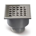 Xellanz Doucheput - 105x105mm - Onderuitloop - RVS, Ophalen of Verzenden, Nieuw, Rvs